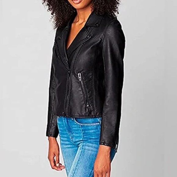BlankNYC Black Vegan Leather Moto Jacket Black Hardware Multiple Sizes - Picture 2 of 15